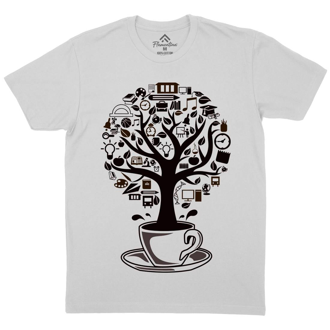 Coffee Tree Mens Crew Neck T-Shirt Drinks B018