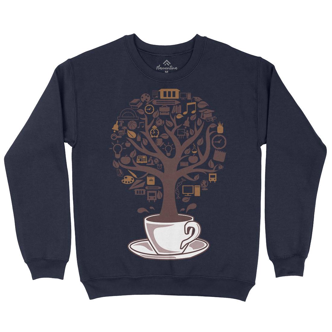 Coffee Tree Mens Crew Neck Sweatshirt Drinks B018