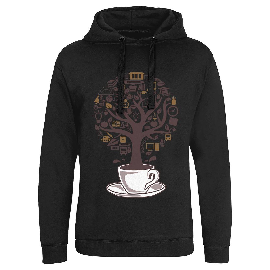 Coffee Tree Mens Hoodie Without Pocket Drinks B018