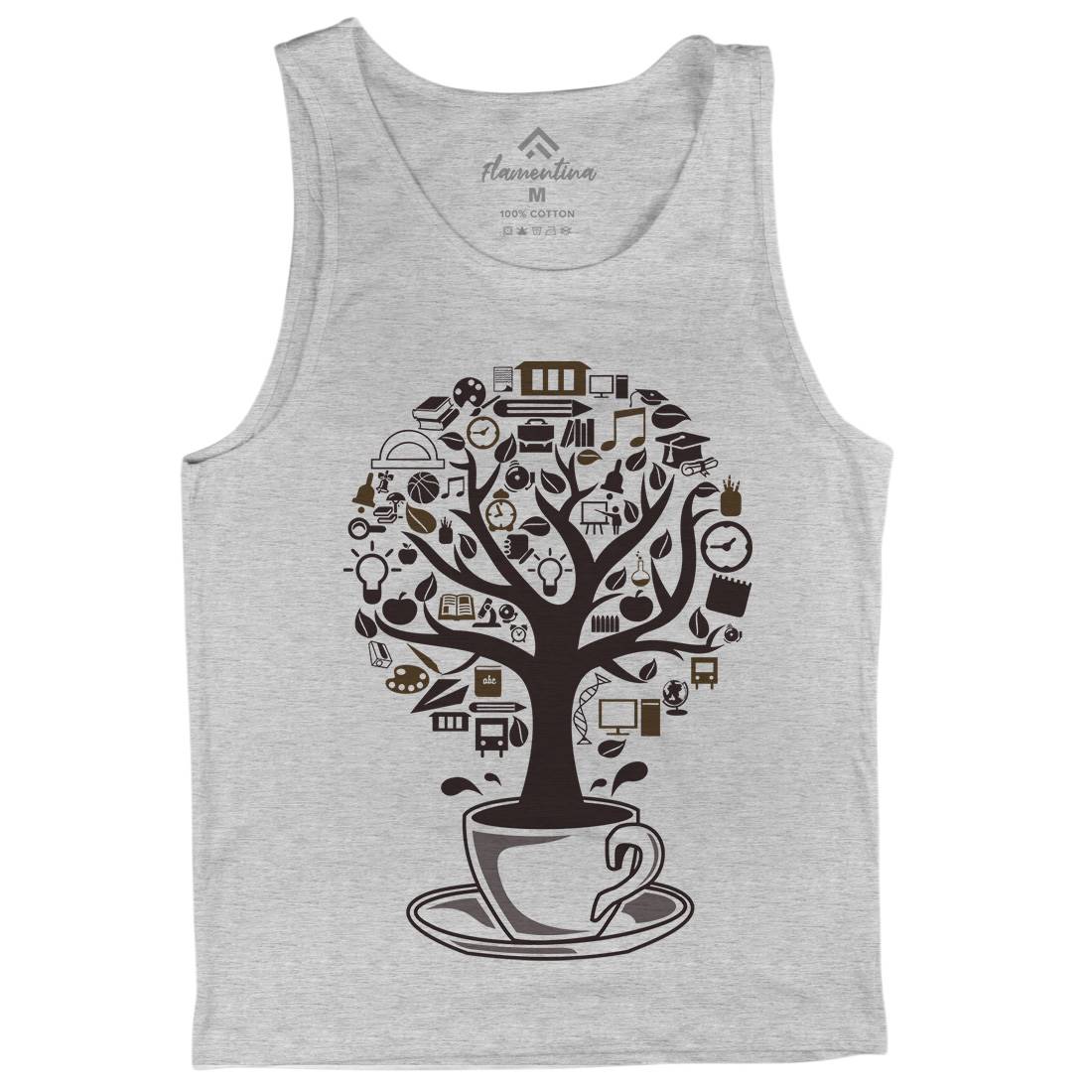Coffee Tree Mens Tank Top Vest Drinks B018