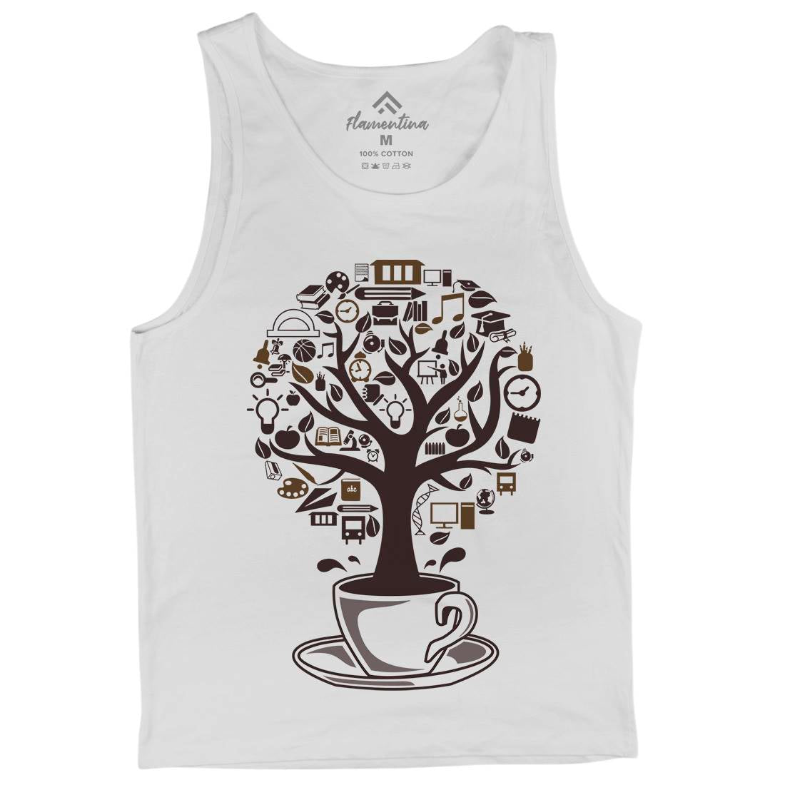 Coffee Tree Mens Tank Top Vest Drinks B018