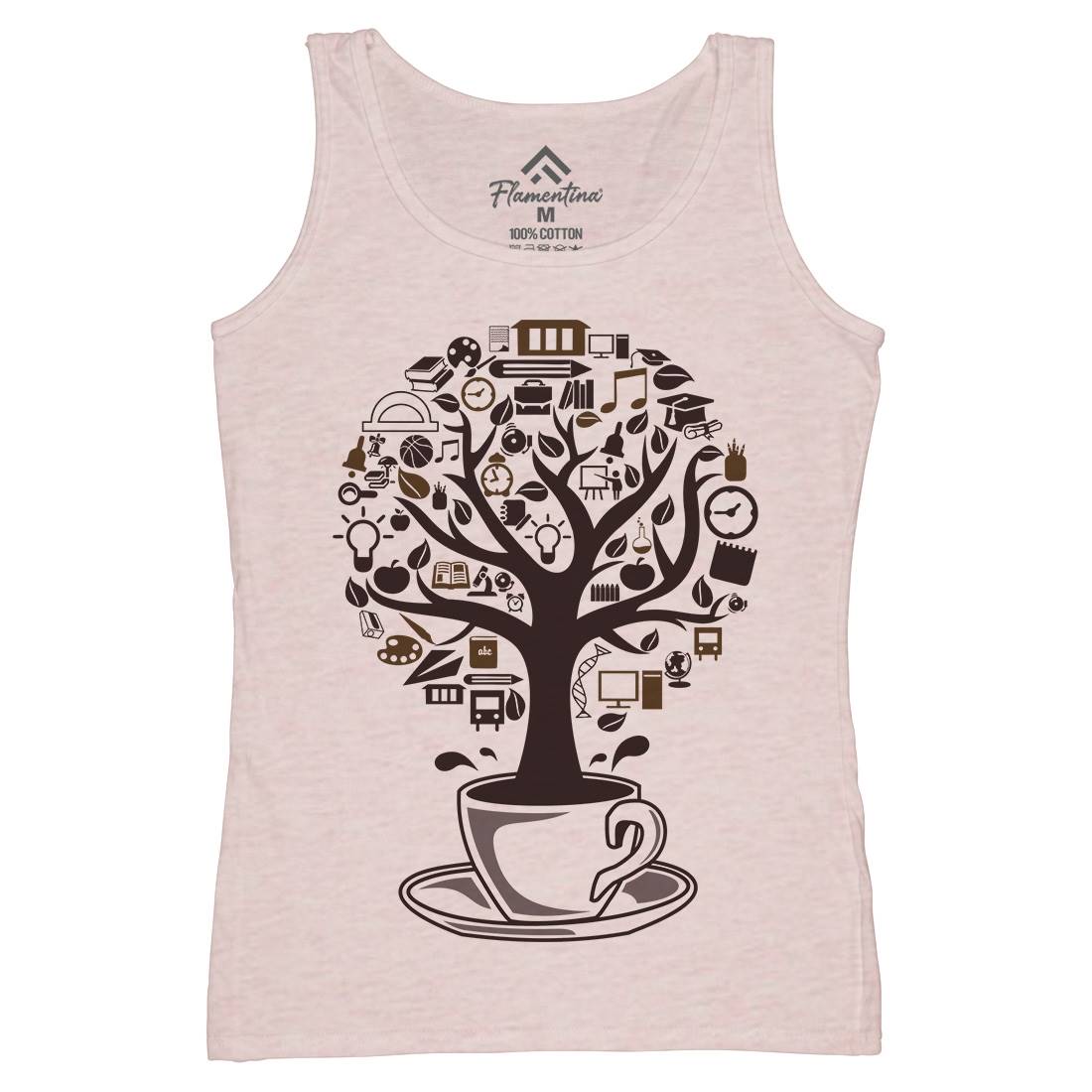 Coffee Tree Womens Organic Tank Top Vest Drinks B018