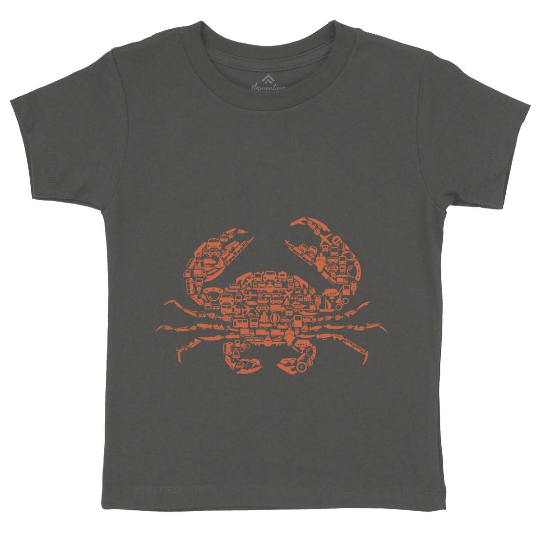 Crab Kids Organic Crew Neck T-Shirt Animals B019