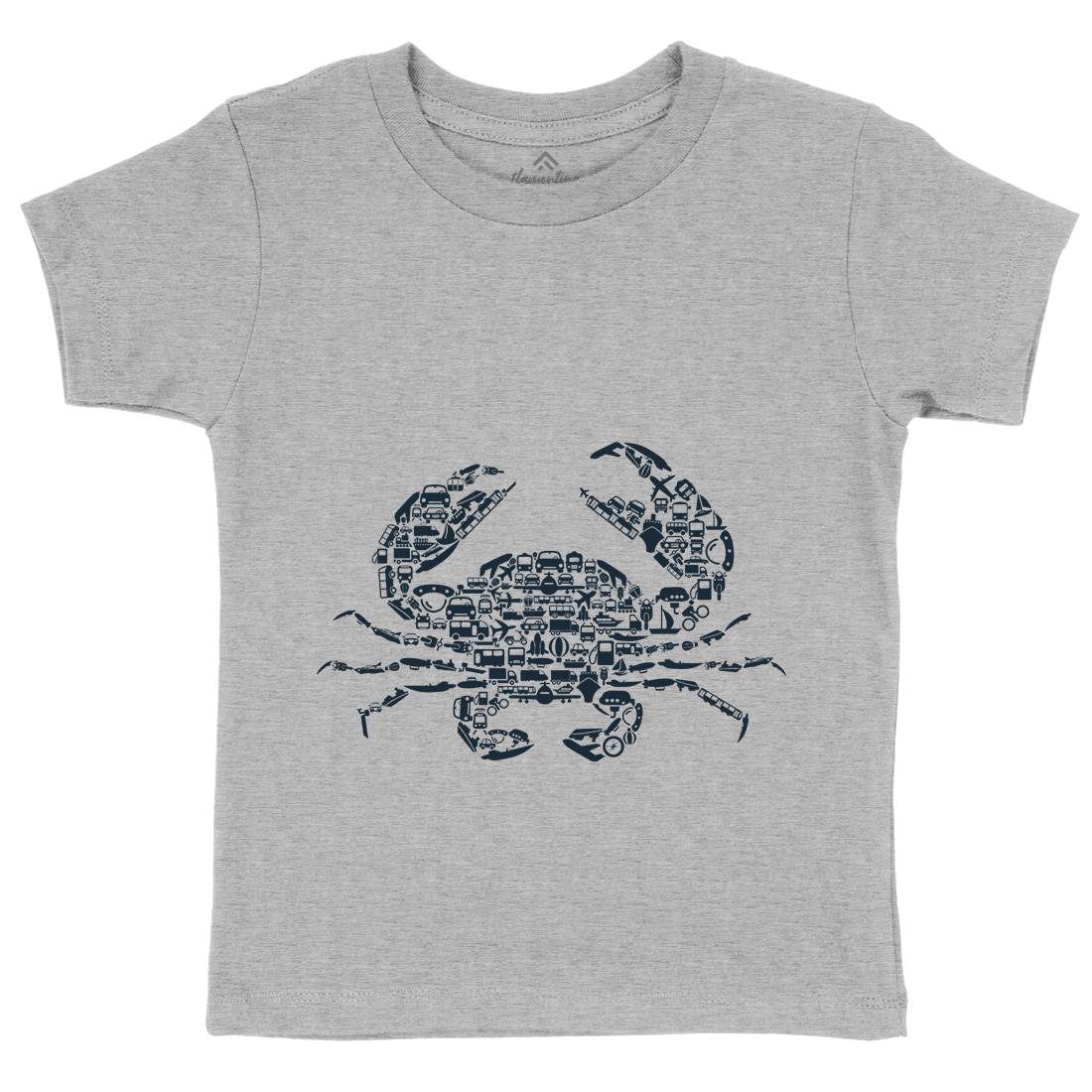 Crab Kids Organic Crew Neck T-Shirt Animals B019