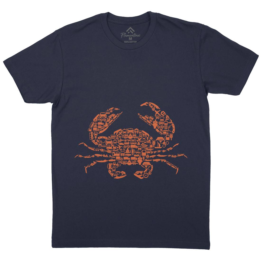 Crab Mens Crew Neck T-Shirt Animals B019