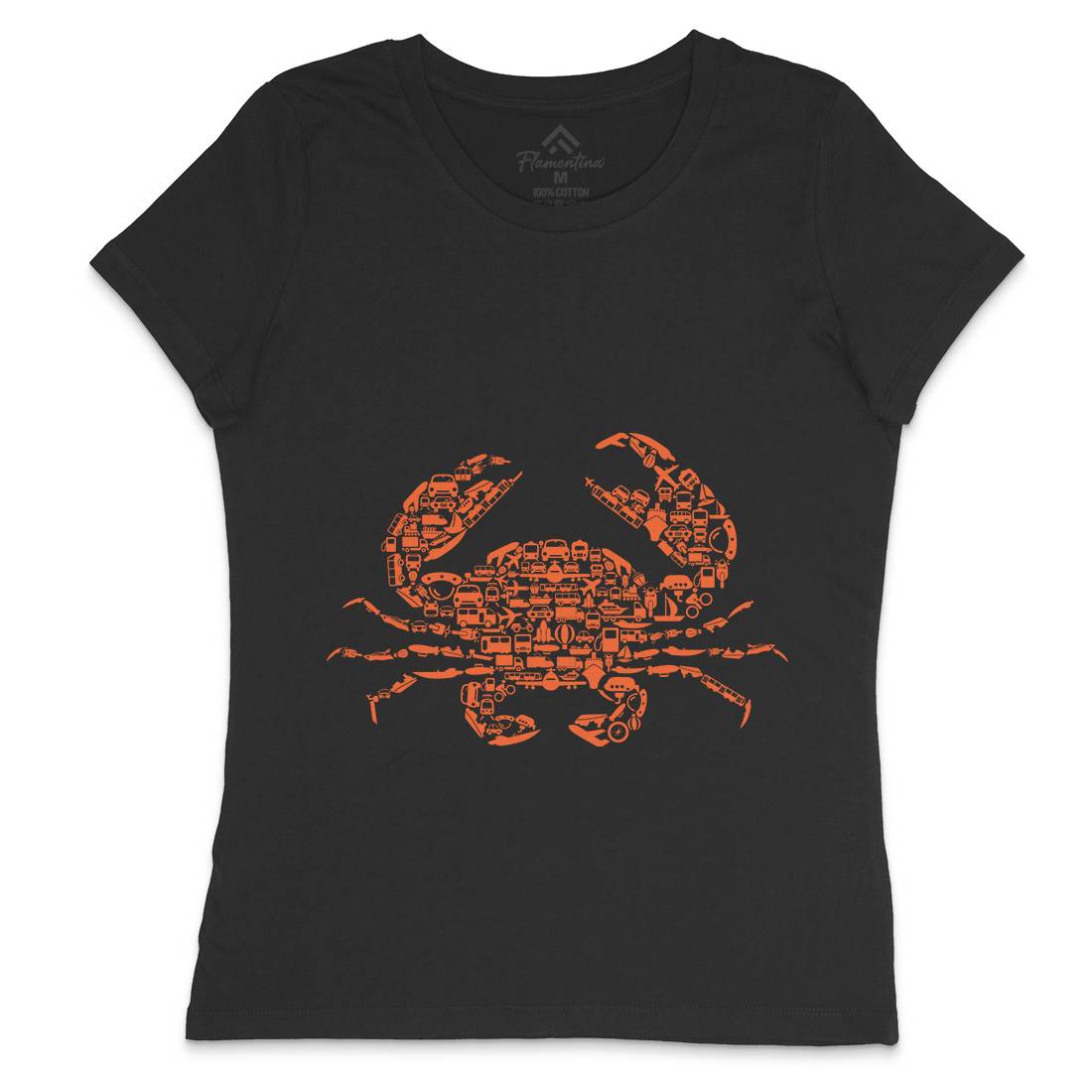 Crab Womens Crew Neck T-Shirt Animals B019