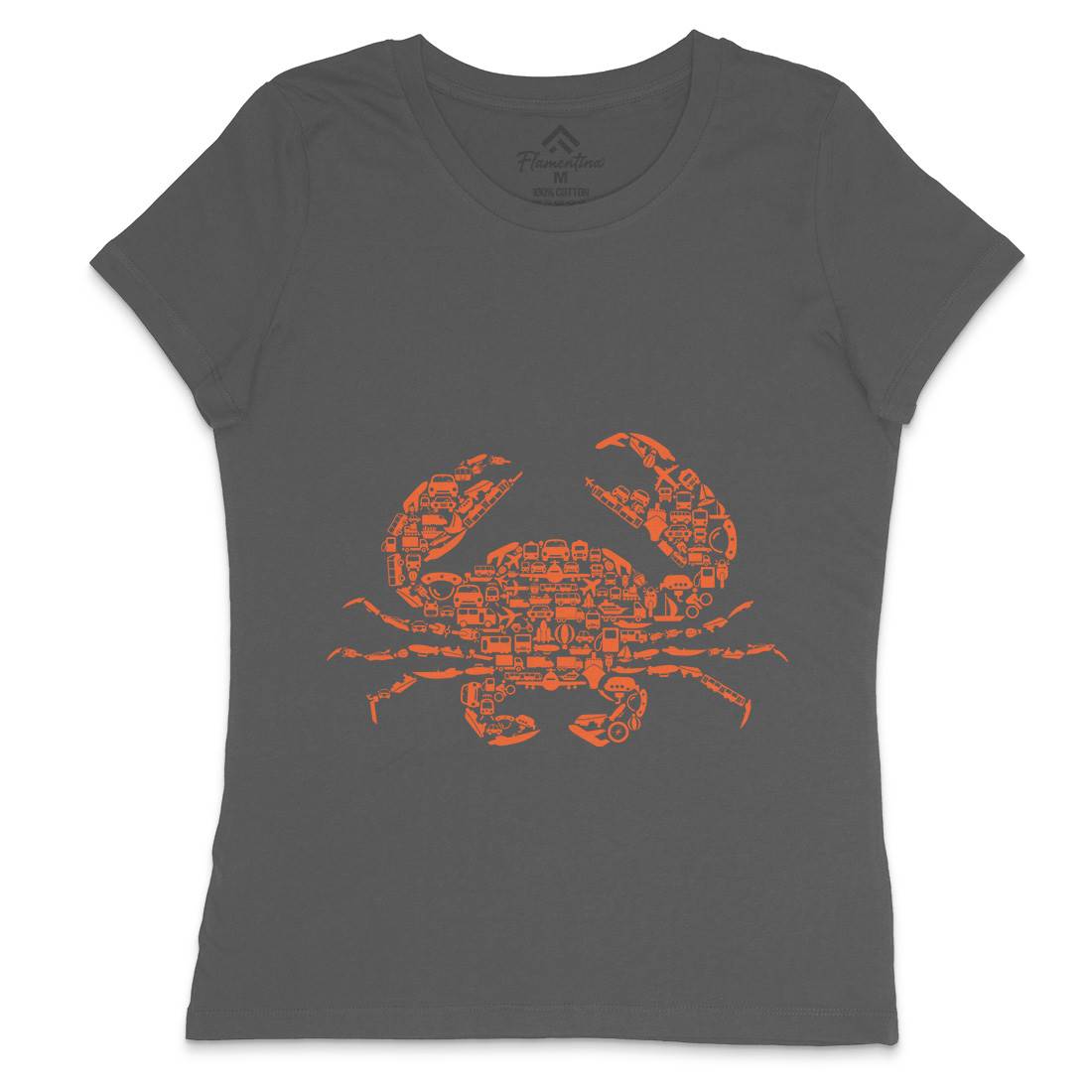 Crab Womens Crew Neck T-Shirt Animals B019