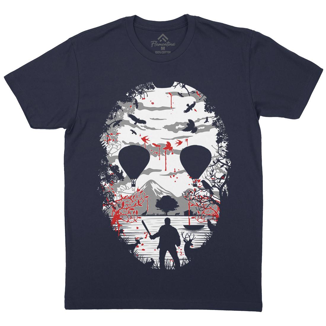 Crystal Lake Mens Organic Crew Neck T-Shirt Horror B020