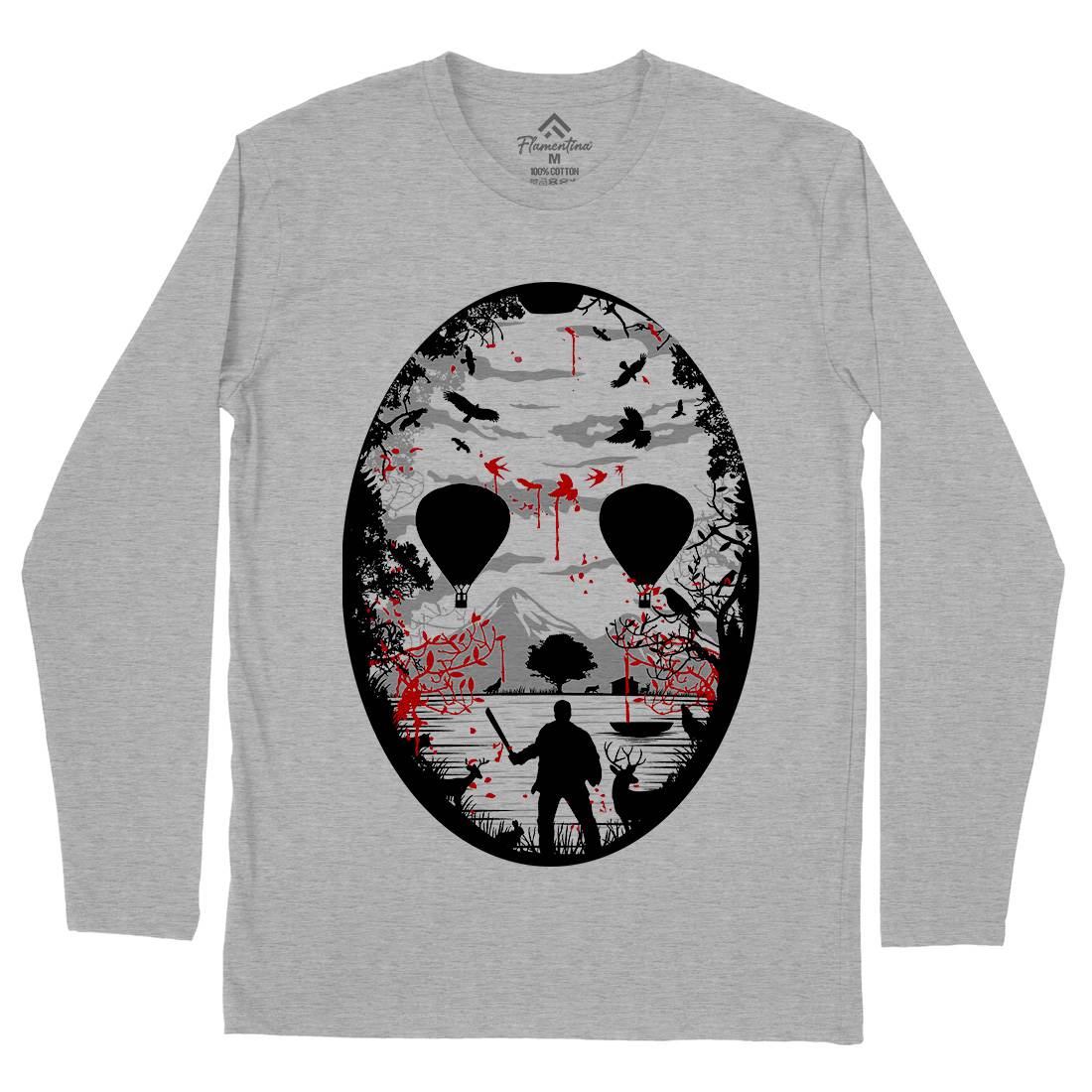 Crystal Lake Mens Long Sleeve T-Shirt Horror B020