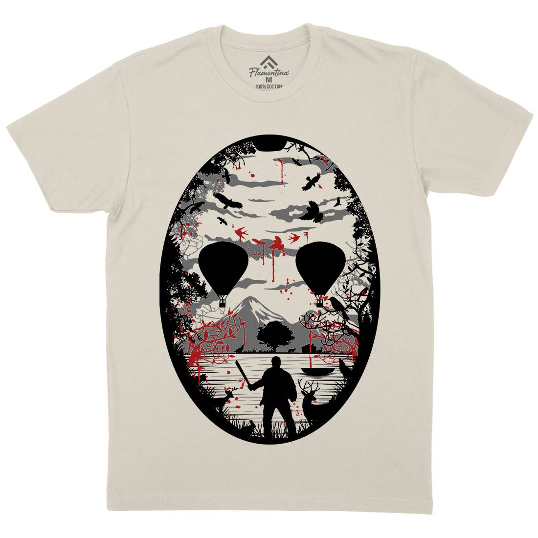 Crystal Lake Mens Organic Crew Neck T-Shirt Horror B020