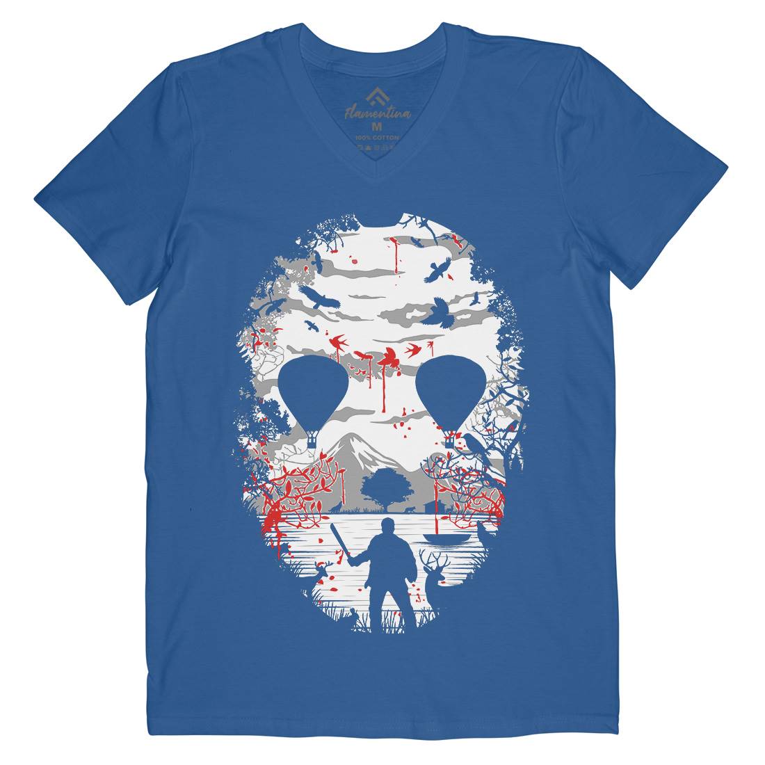 Crystal Lake Mens V-Neck T-Shirt Horror B020