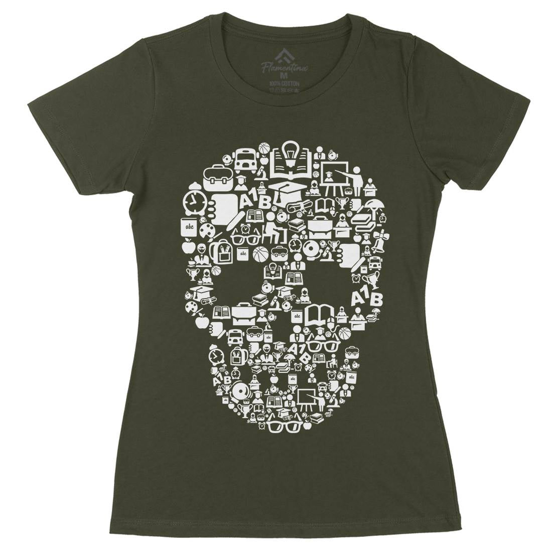 Dead School Womens Organic Crew Neck T-Shirt Illuminati B021