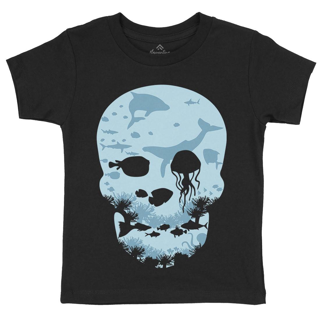 Dead Sea Kids Organic Crew Neck T-Shirt Navy B022