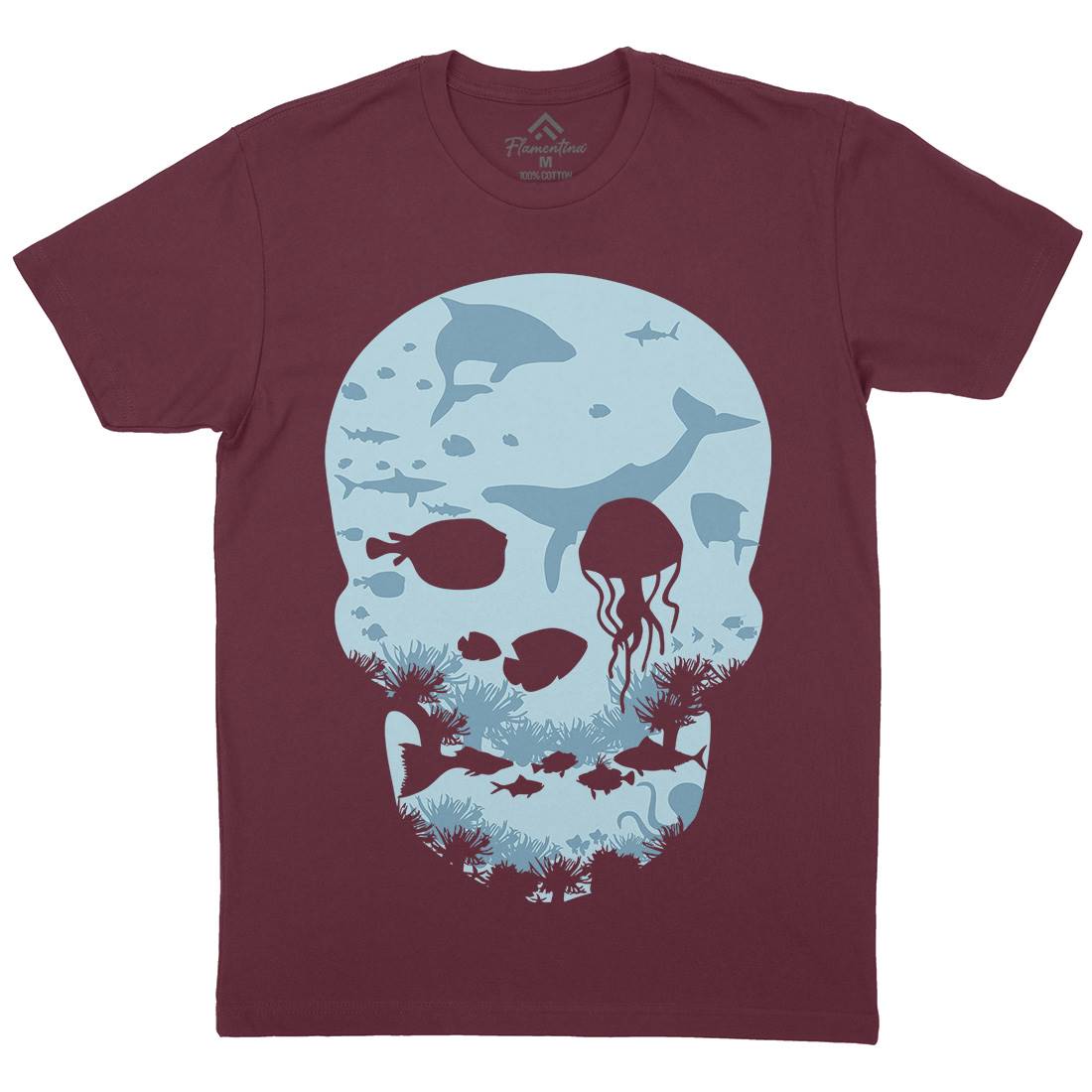Dead Sea Mens Crew Neck T-Shirt Navy B022