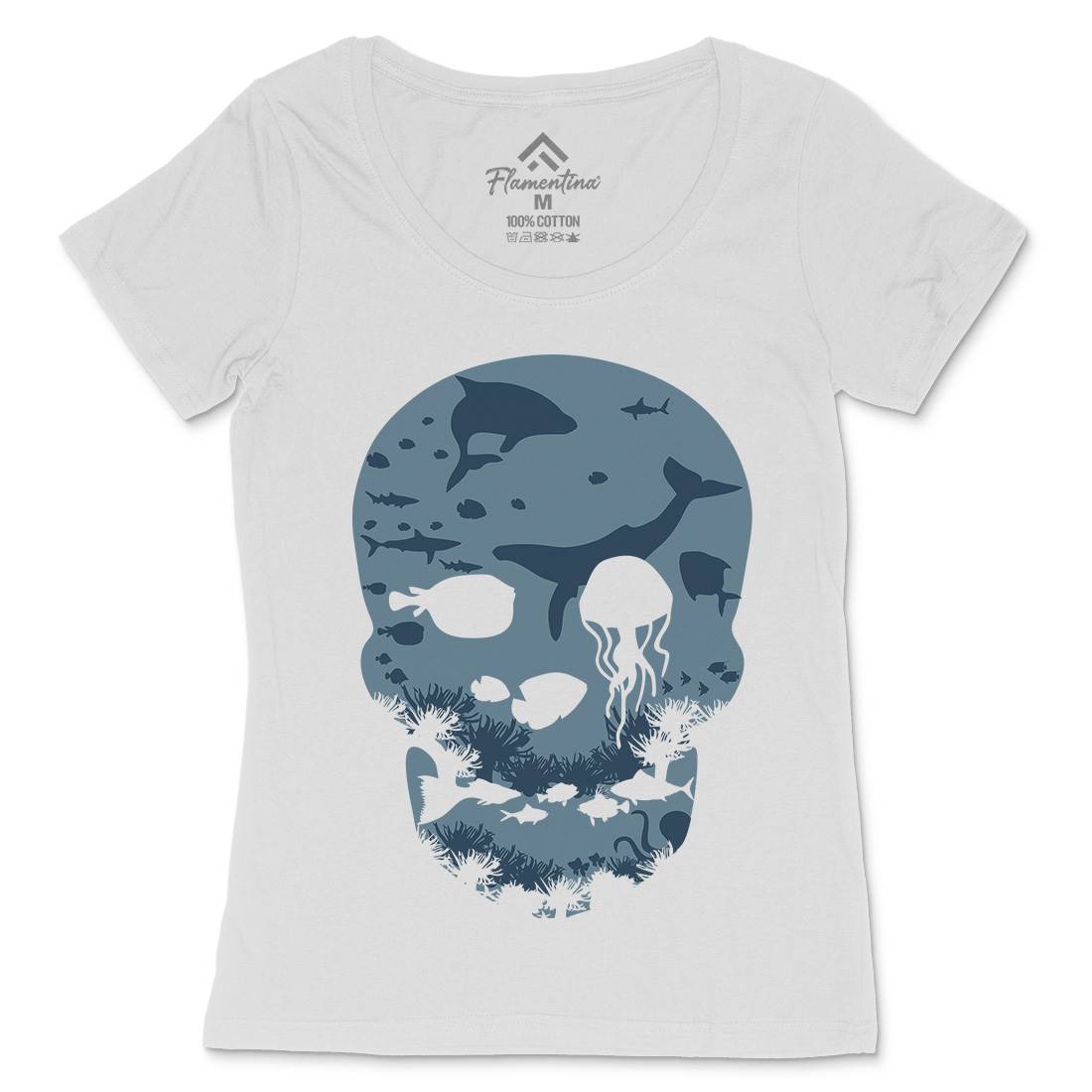 Dead Sea Womens Scoop Neck T-Shirt Navy B022