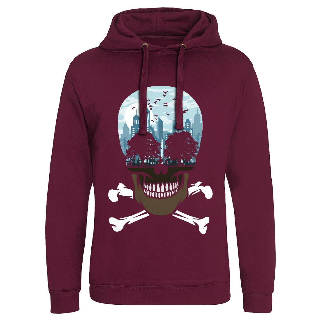 Death City Mens Hoodie Without Pocket Nature B023