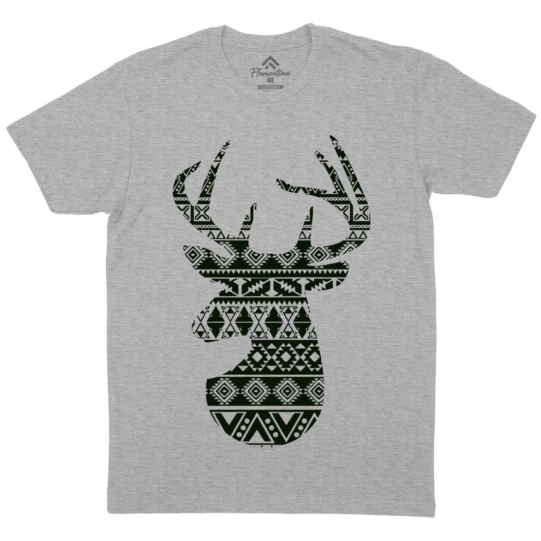 Deer Mens Crew Neck T-Shirt Animals B024