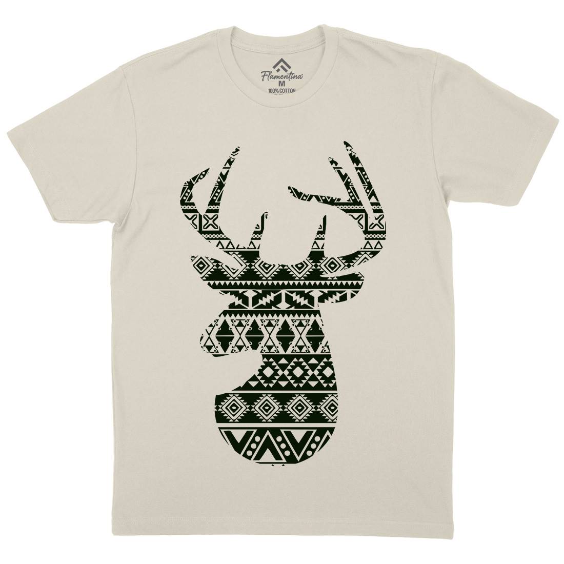 Deer Mens Organic Crew Neck T-Shirt Animals B024