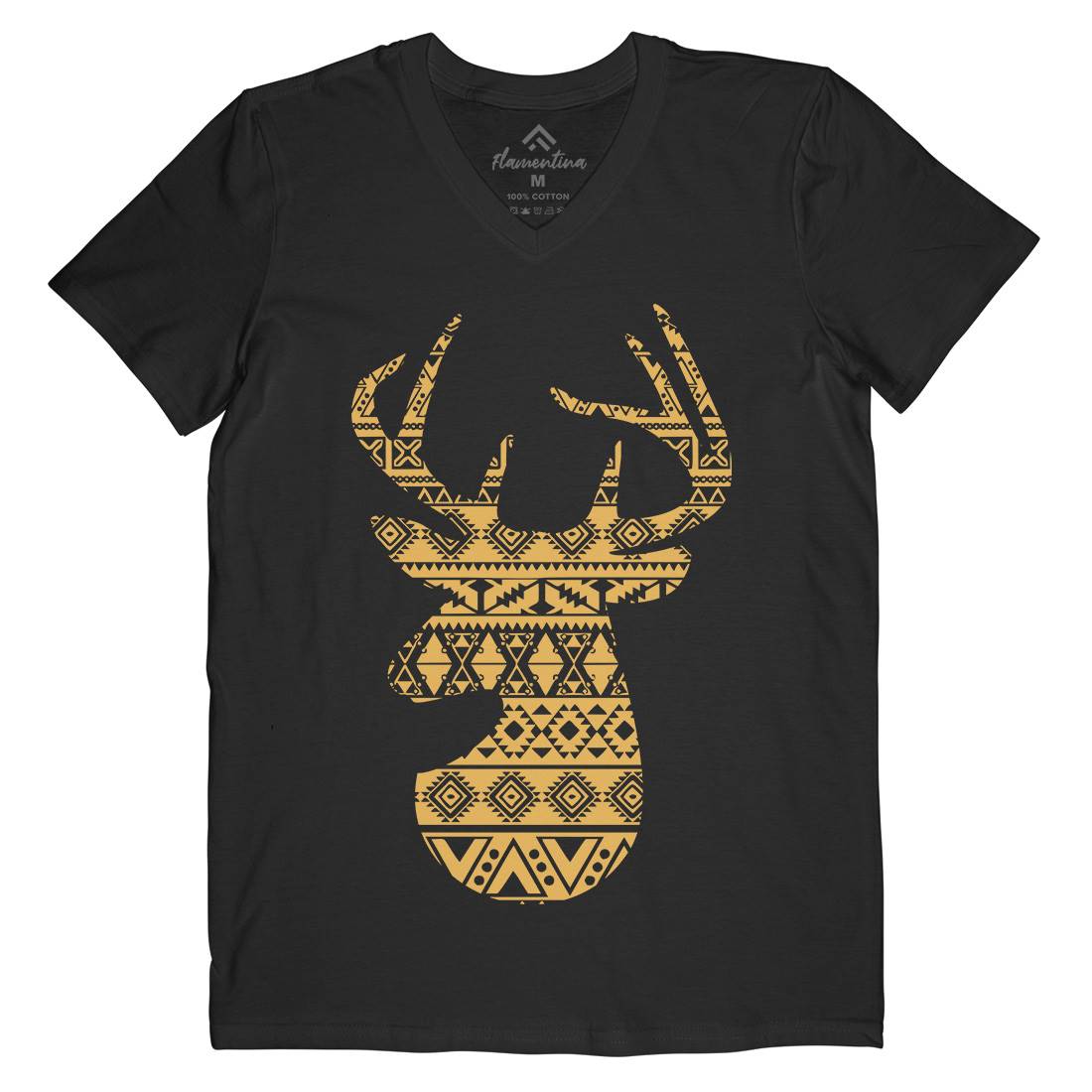 Deer Mens Organic V-Neck T-Shirt Animals B024
