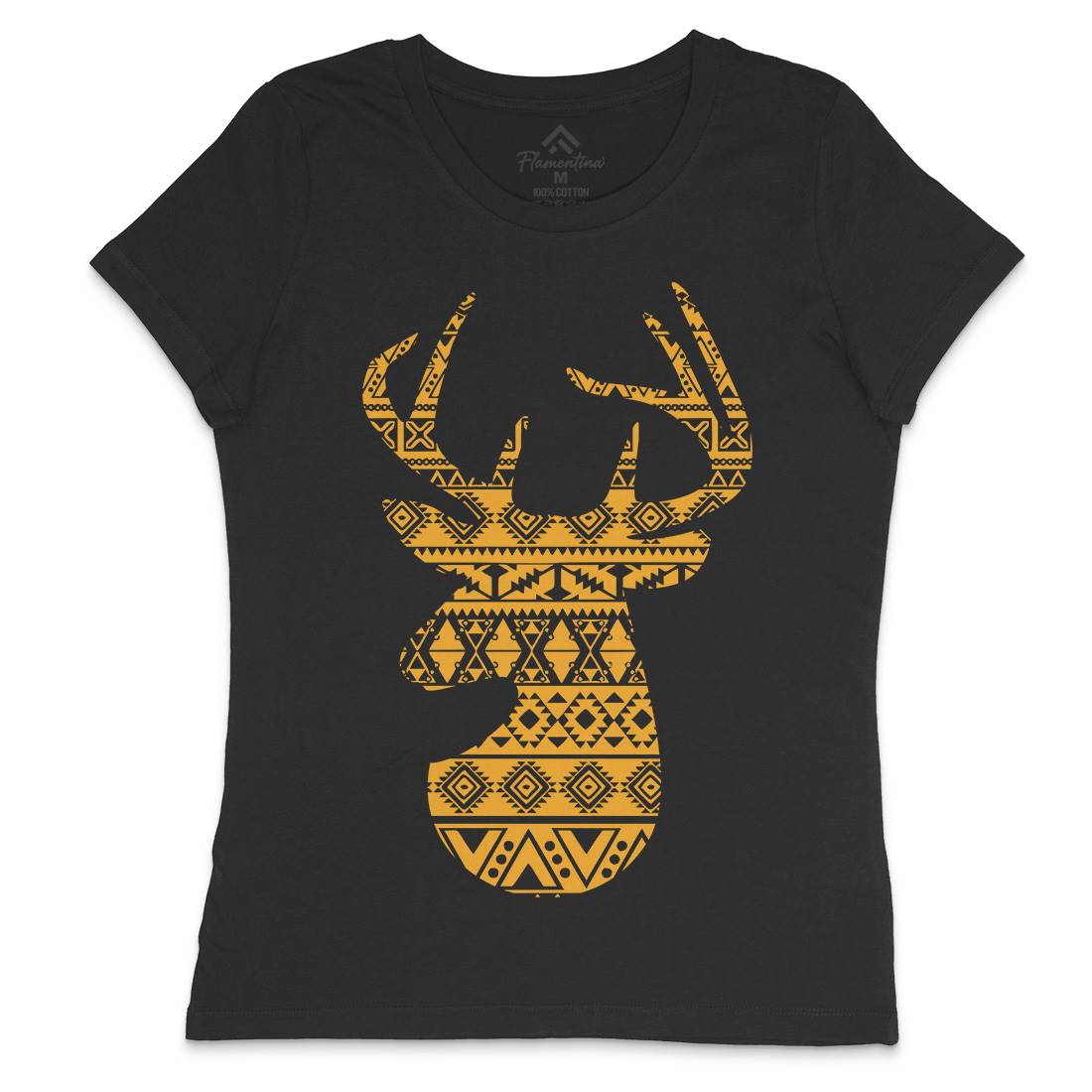 Deer Womens Crew Neck T-Shirt Animals B024