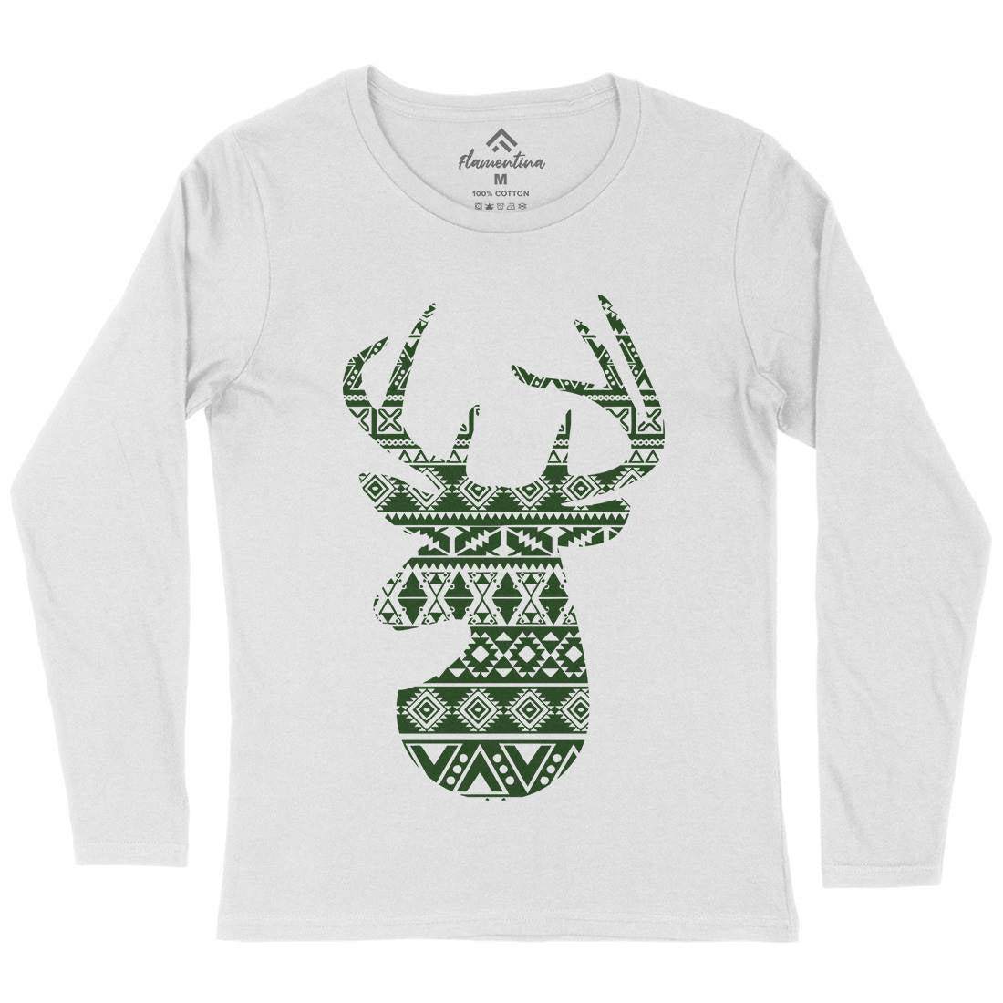 Deer Womens Long Sleeve T-Shirt Animals B024