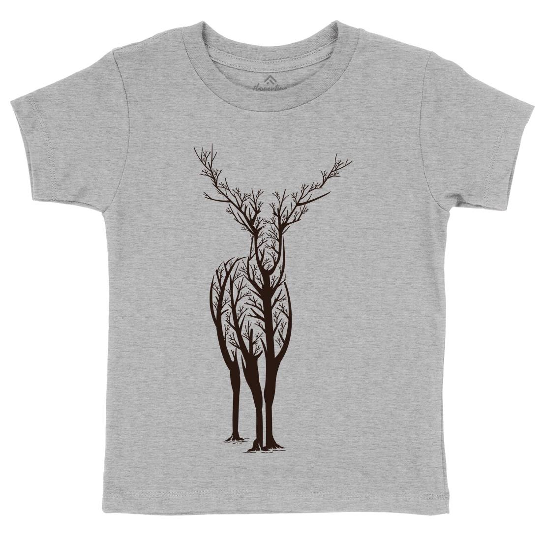 Deer Kids Crew Neck T-Shirt Animals B025