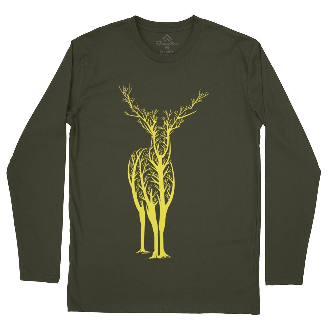 Deer Mens Long Sleeve T-Shirt Animals B025