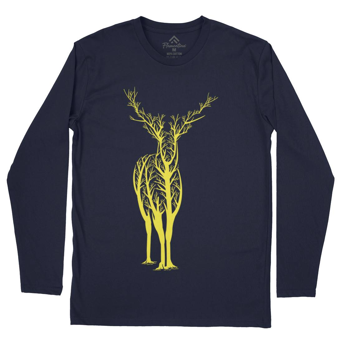 Deer Mens Long Sleeve T-Shirt Animals B025