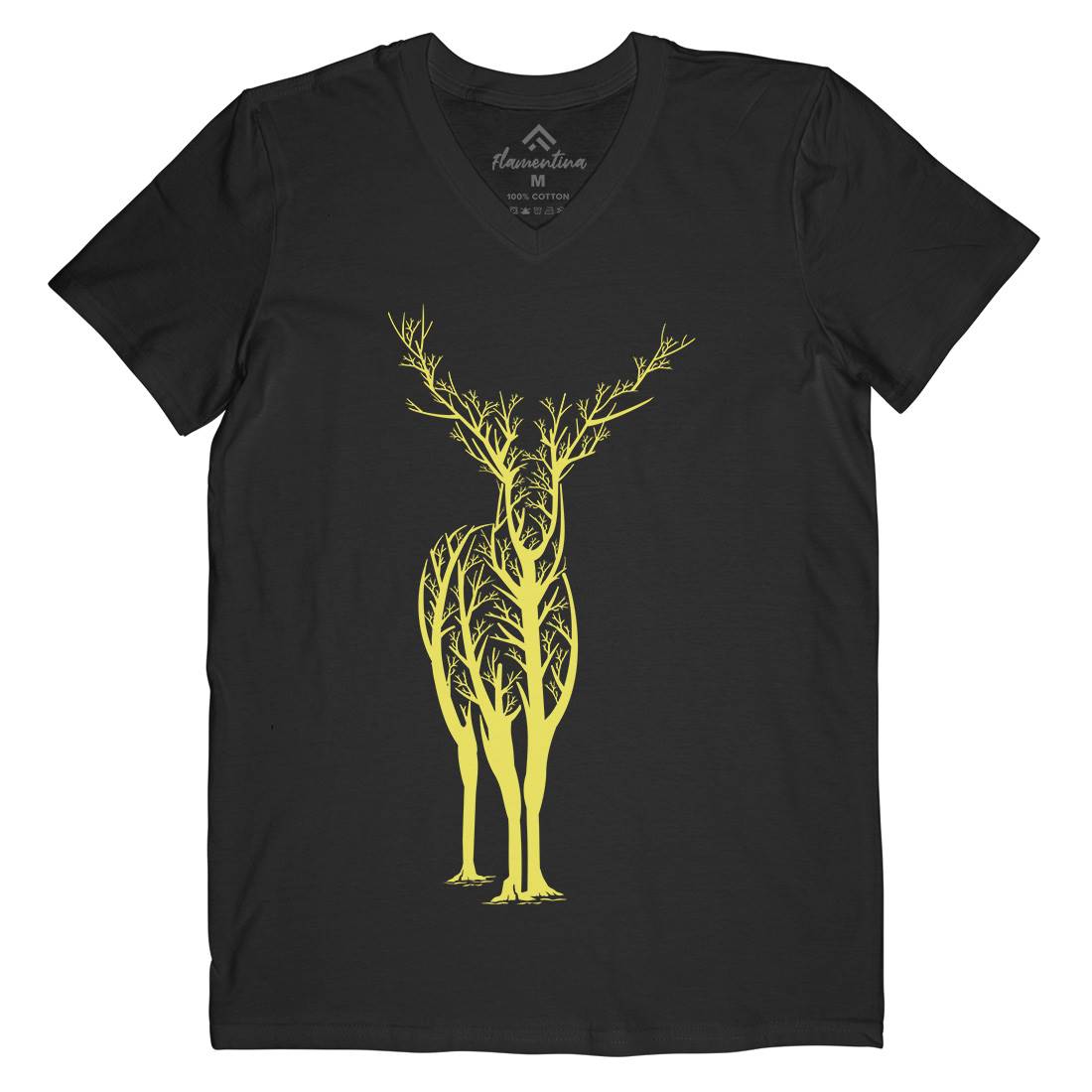 Deer Mens V-Neck T-Shirt Animals B025