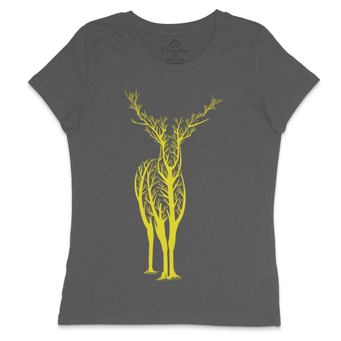 Deer Womens Crew Neck T-Shirt Animals B025
