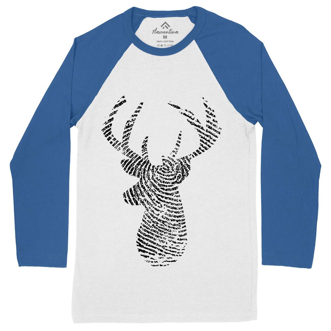 Deer Mens Long Sleeve Baseball T-Shirt Animals B026