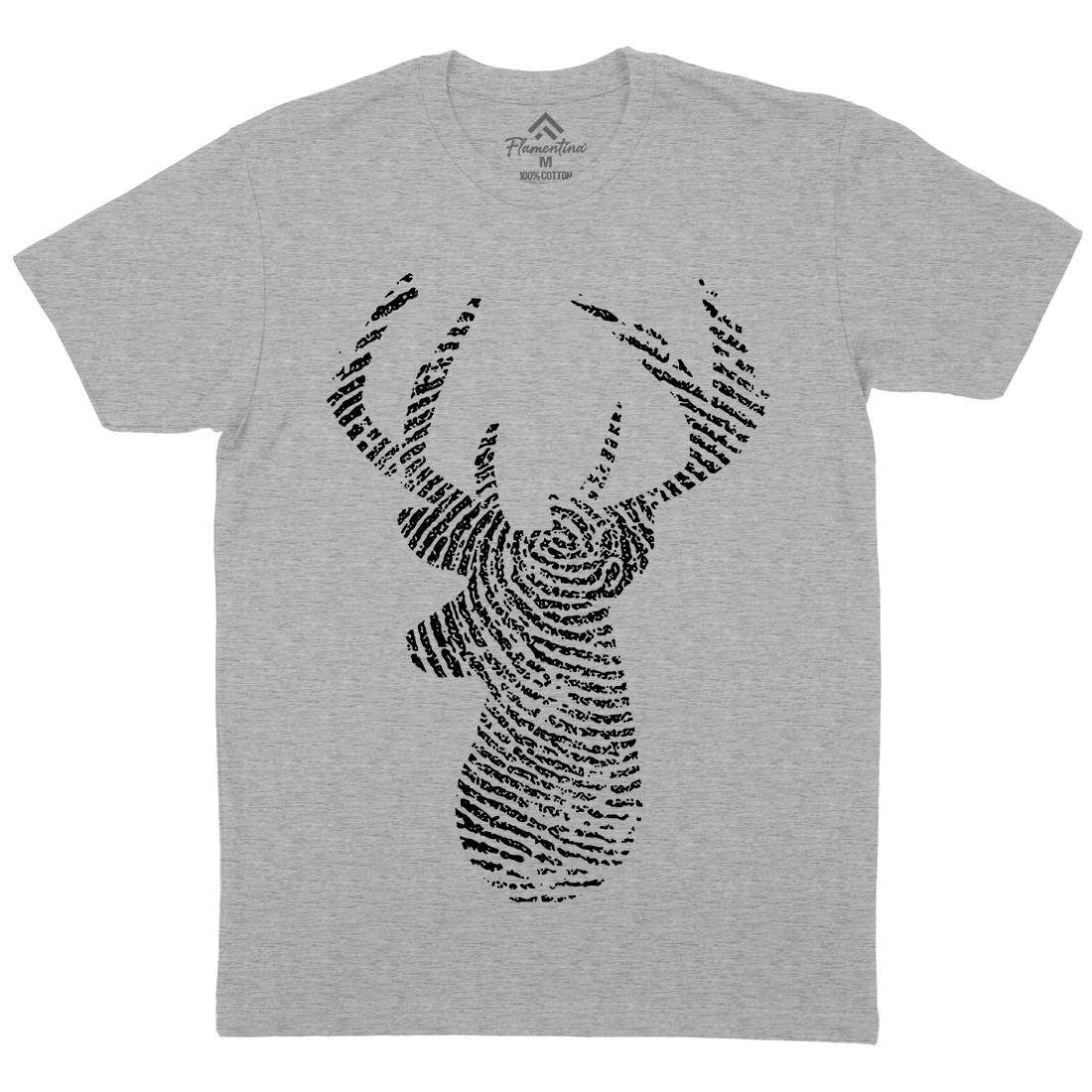 Deer Mens Crew Neck T-Shirt Animals B026