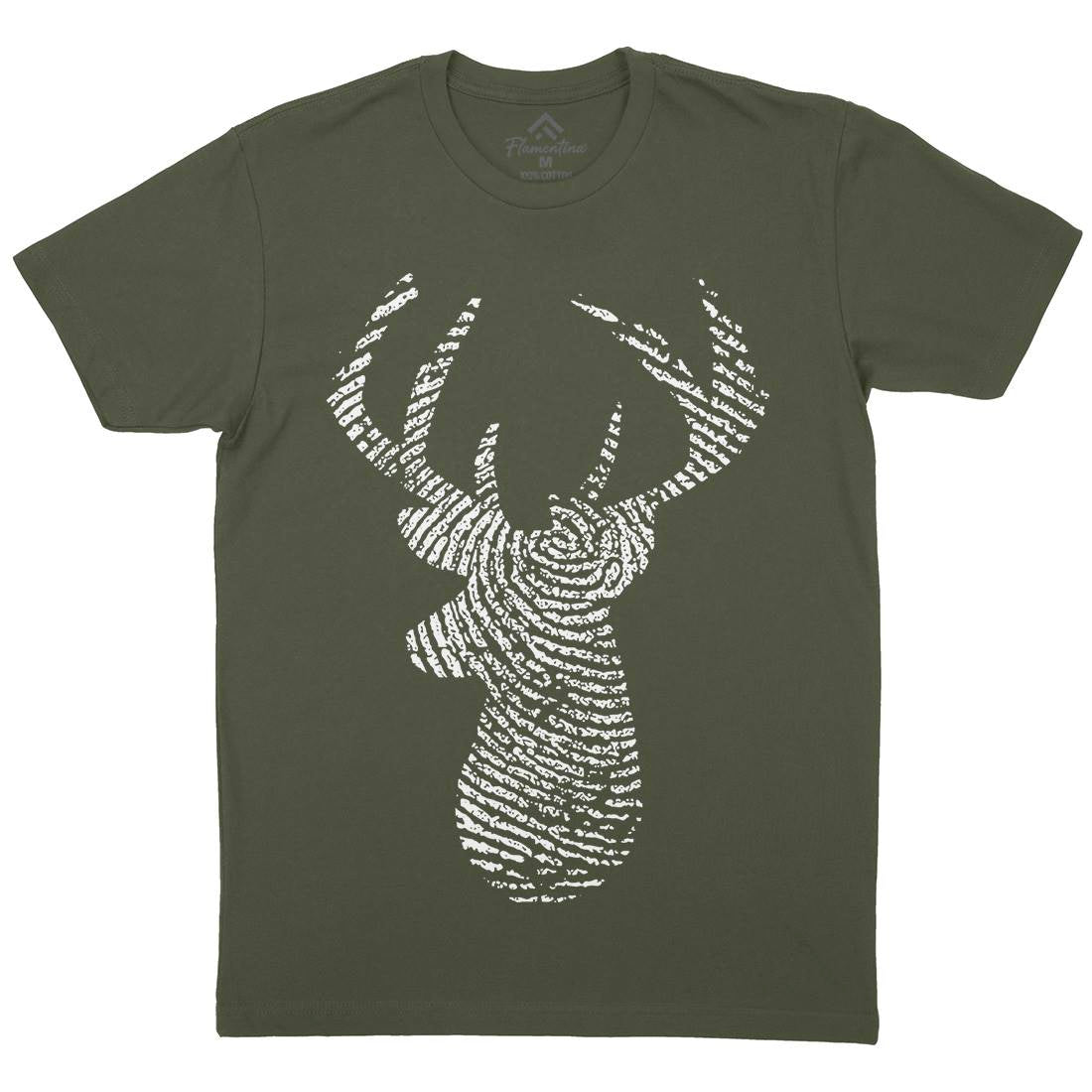 Deer Mens Crew Neck T-Shirt Animals B026