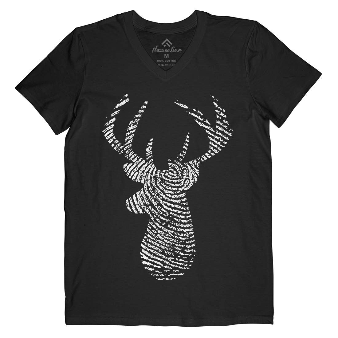 Deer Mens V-Neck T-Shirt Animals B026