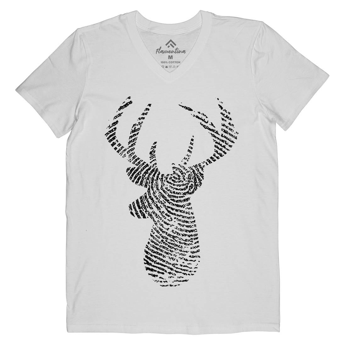 Deer Mens Organic V-Neck T-Shirt Animals B026