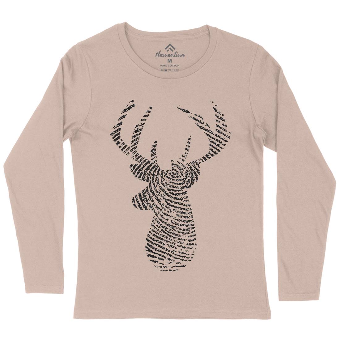 Deer Womens Long Sleeve T-Shirt Animals B026