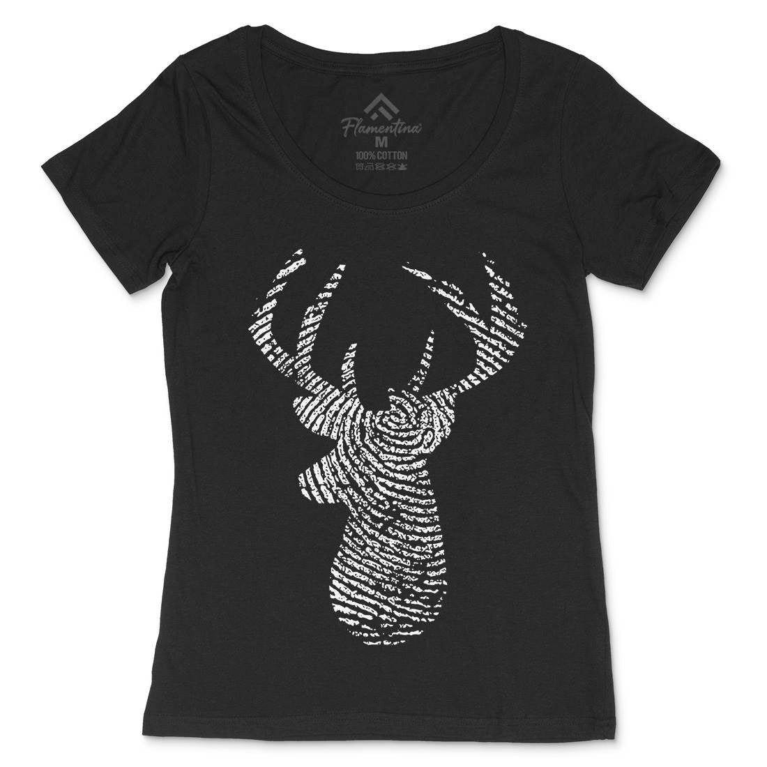 Deer Womens Scoop Neck T-Shirt Animals B026