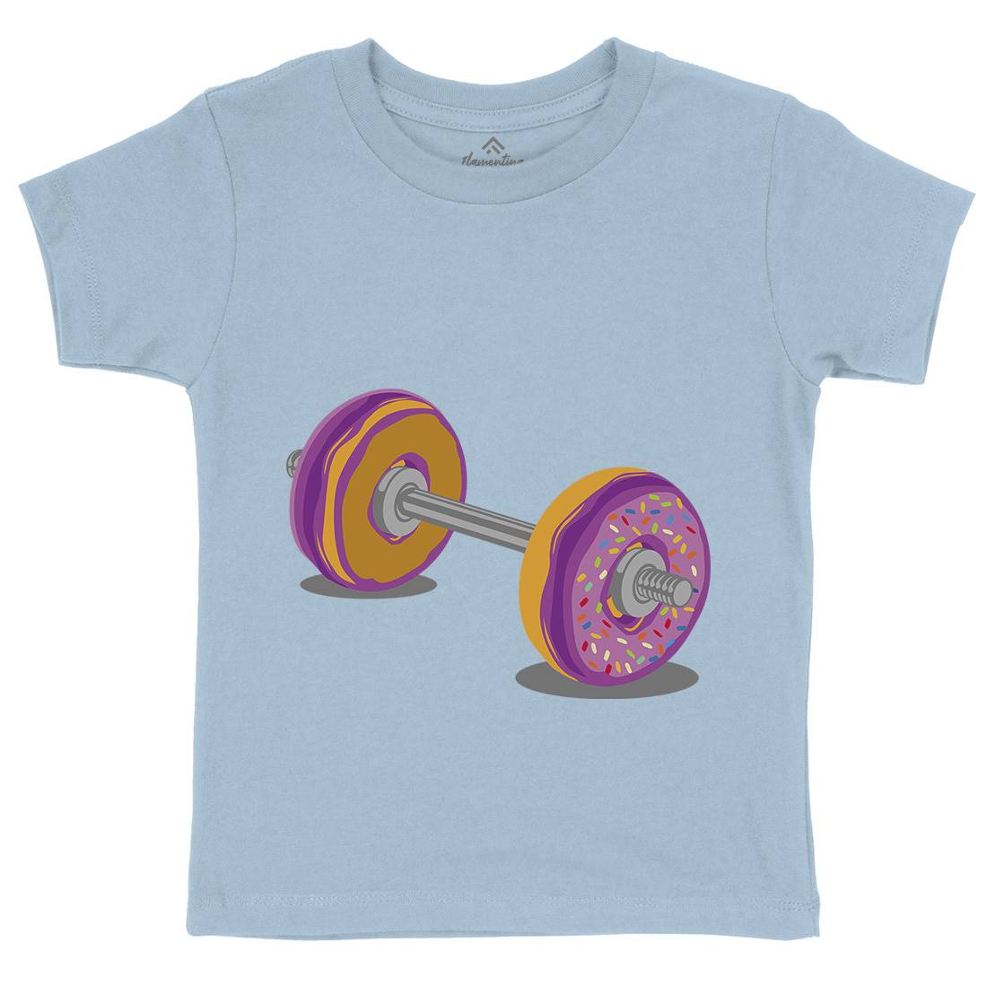 Donut Barbell Kids Organic Crew Neck T-Shirt Food B028