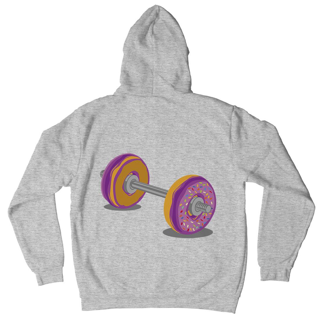 Donut Barbell Mens Hoodie With Pocket Food B028