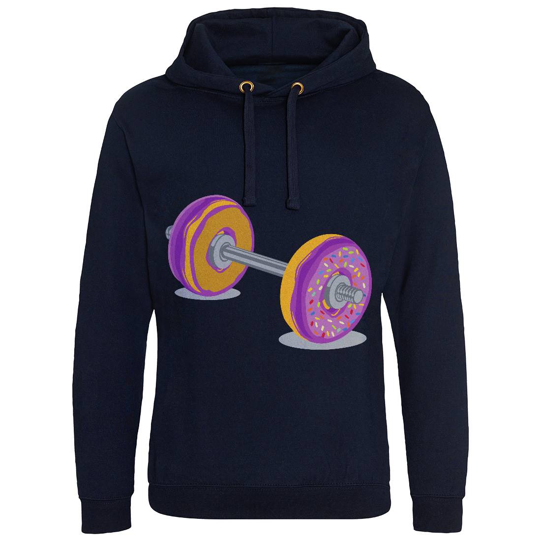Donut Barbell Mens Hoodie Without Pocket Food B028