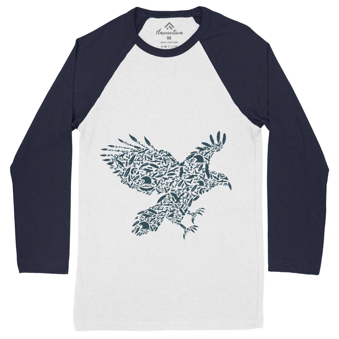Eagle Mens Long Sleeve Baseball T-Shirt Animals B029