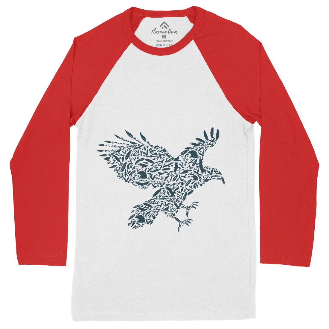 Eagle Mens Long Sleeve Baseball T-Shirt Animals B029