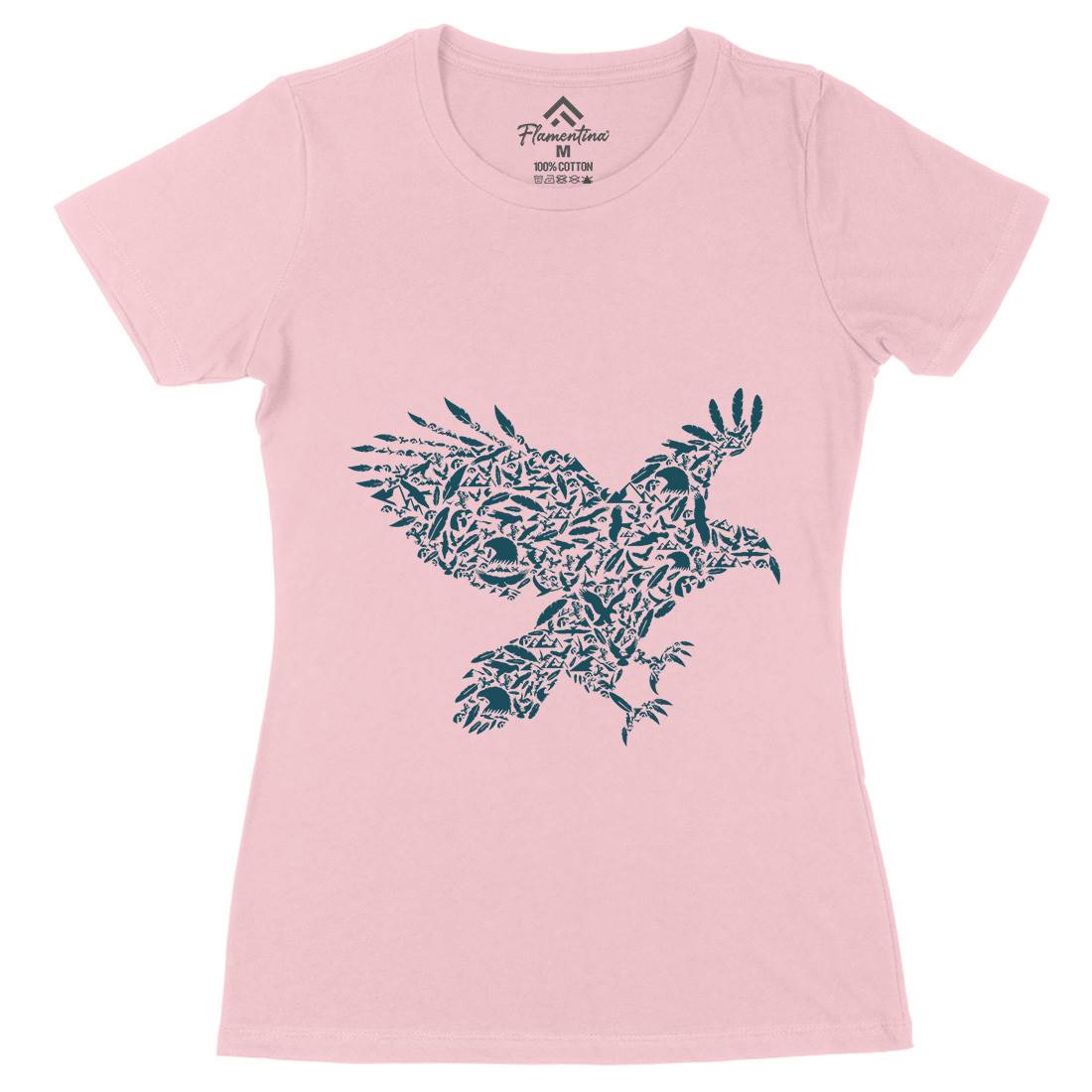 Eagle Womens Organic Crew Neck T-Shirt Animals B029
