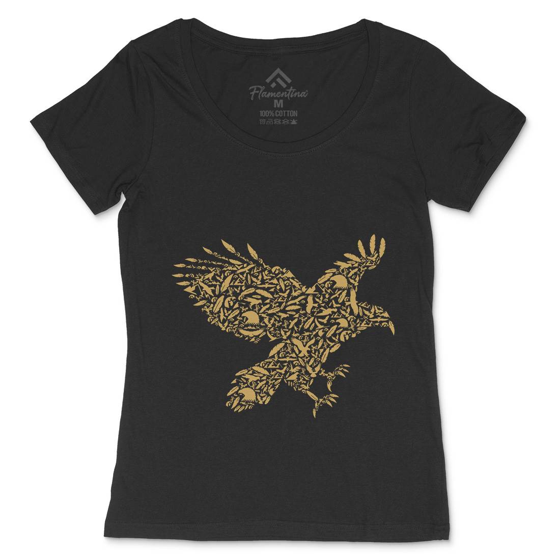 Eagle Womens Scoop Neck T-Shirt Animals B029
