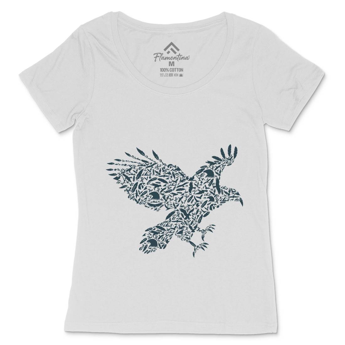 Eagle Womens Scoop Neck T-Shirt Animals B029