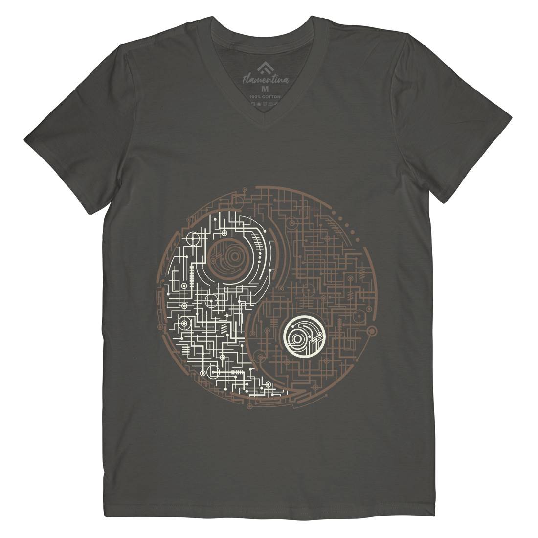 Electric Balance Mens V-Neck T-Shirt Religion B031