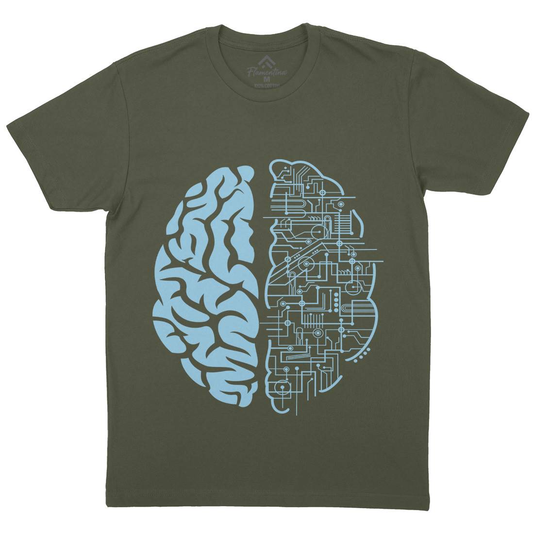 Electric Brain Mens Crew Neck T-Shirt Science B032