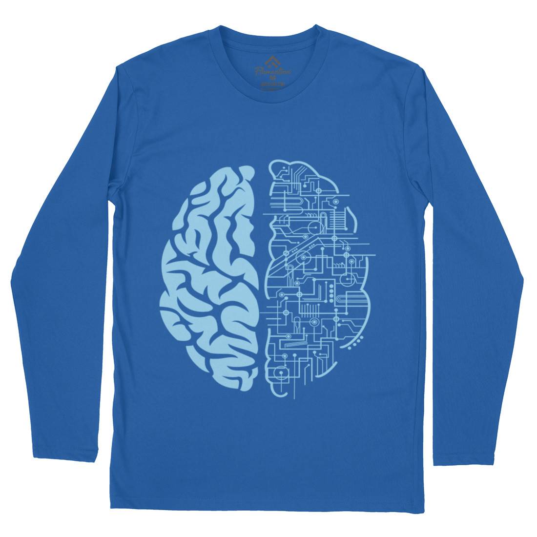 Electric Brain Mens Long Sleeve T-Shirt Science B032
