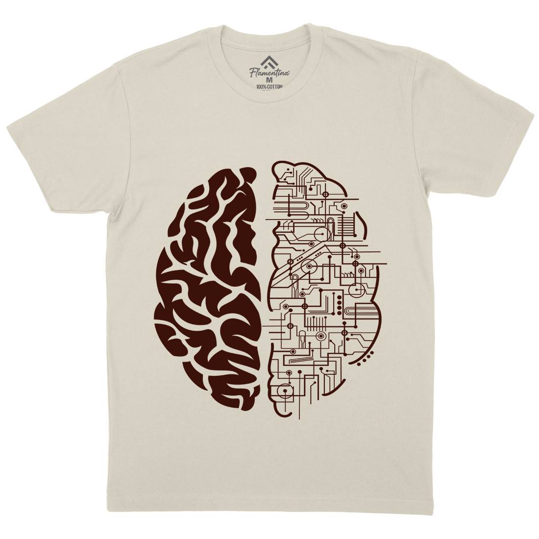 Electric Brain Mens Organic Crew Neck T-Shirt Science B032