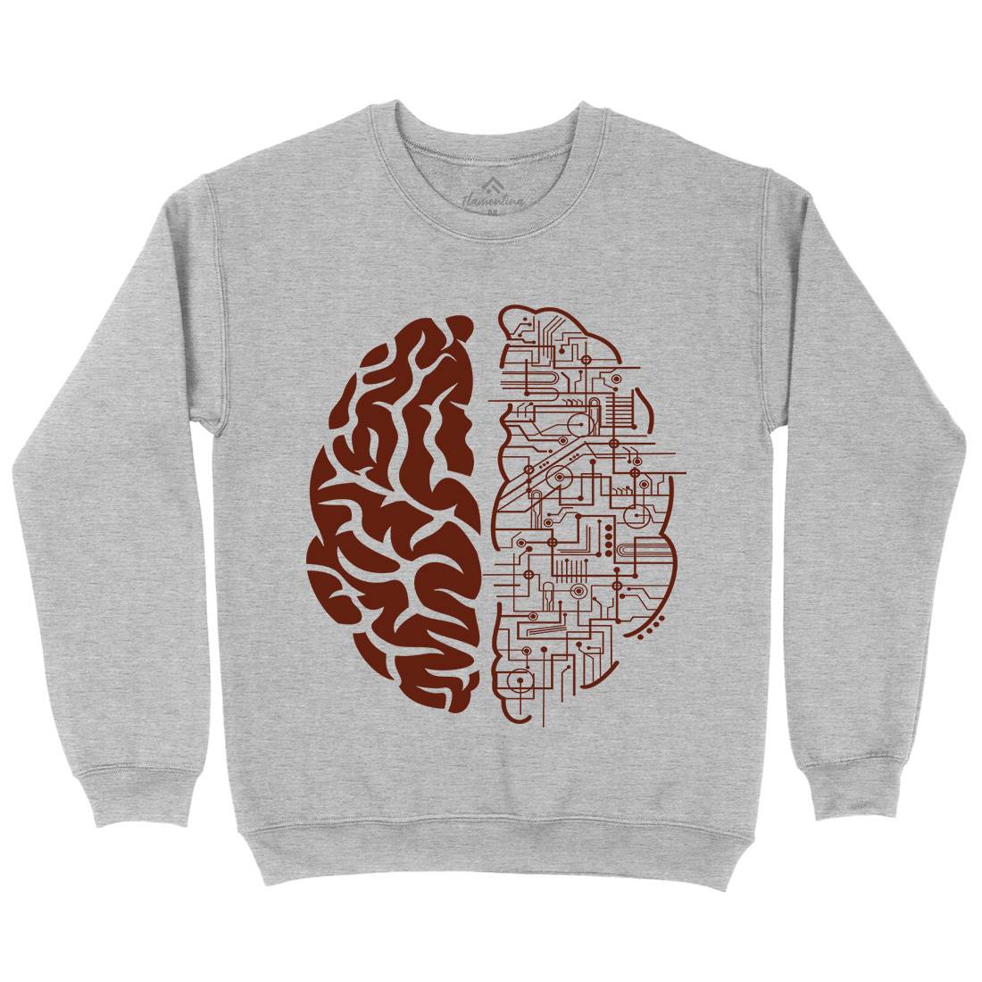 Electric Brain Mens Crew Neck Sweatshirt Science B032